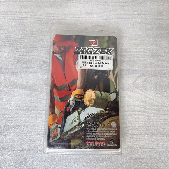 ZIGZEK 16 Inch Chainsaw Chains 3 Pack 3/8" LP .050" Gauge 56 Drive Links NEW - Picture 1 of 6